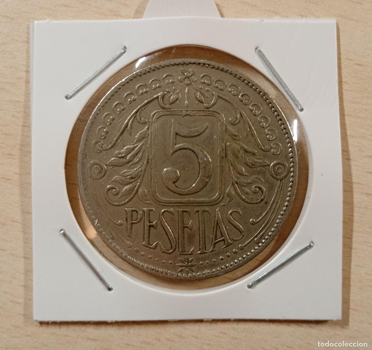 Monete locali: FICHA CASINO O COOPERATIVA 5 PESETAS CON P J EN REVERSO. TIPO DURO