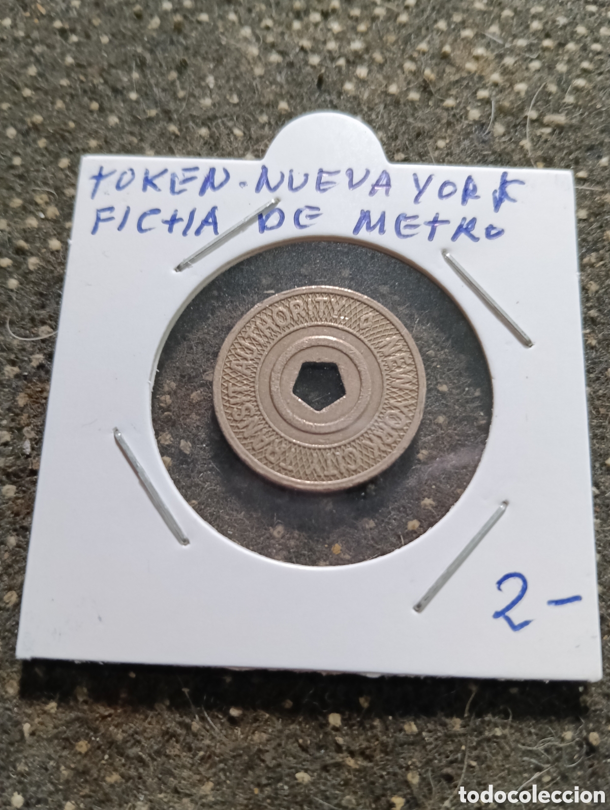 Monedas locales: Token o Jeton Nueva York ficha de metro