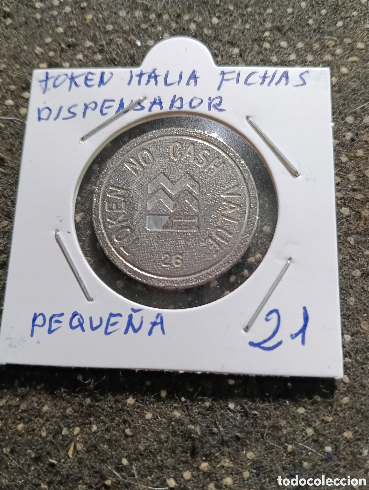 Monedas locales: Token o Jeton Italia fichas de dispensador, Peque&ntilde;a