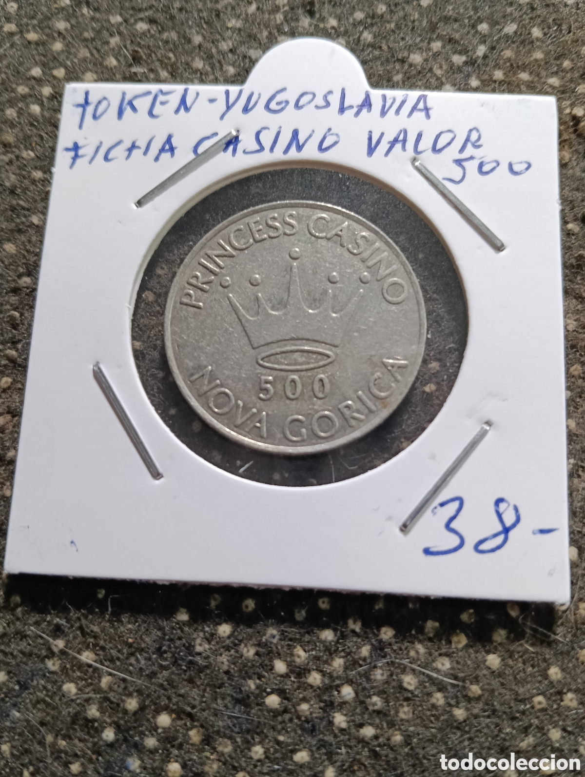 Monedas locales: Token o Jeton Yugoslavia ficha casino valor 500