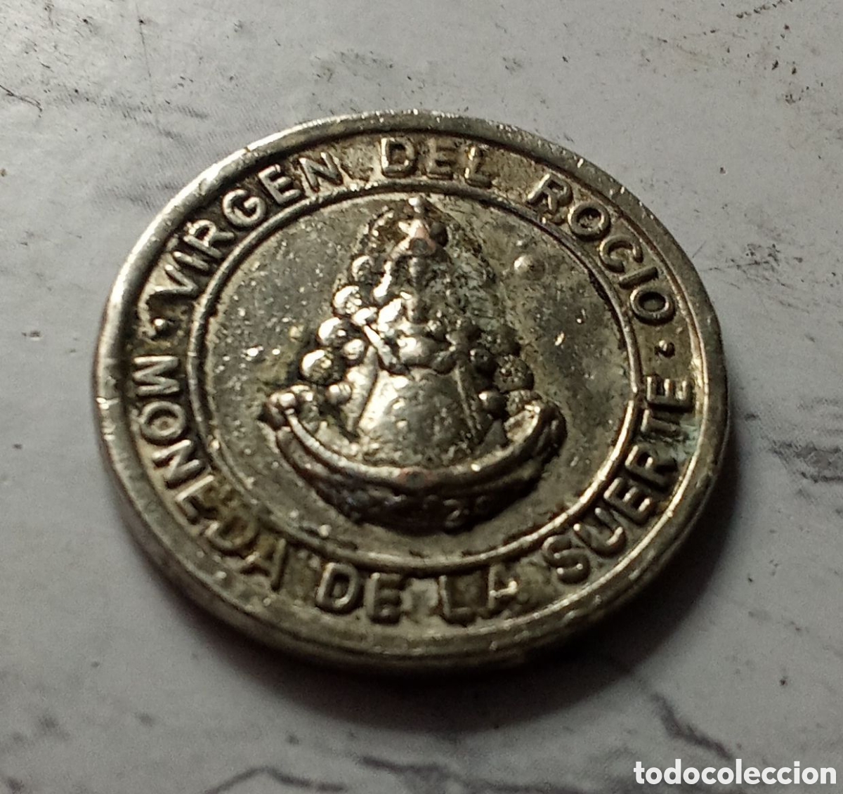 Monedas locales: FICHA DE LA SUERTE DE LA VIRGEN DEL ROC&Iacute;O