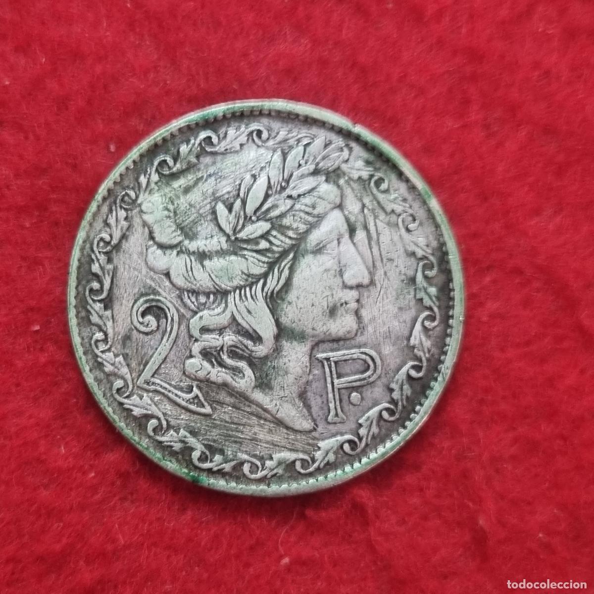 Monedas locales: FICHA CASINO VALOR 2 PESETAS MODERNISTA ORIGINAL C41F