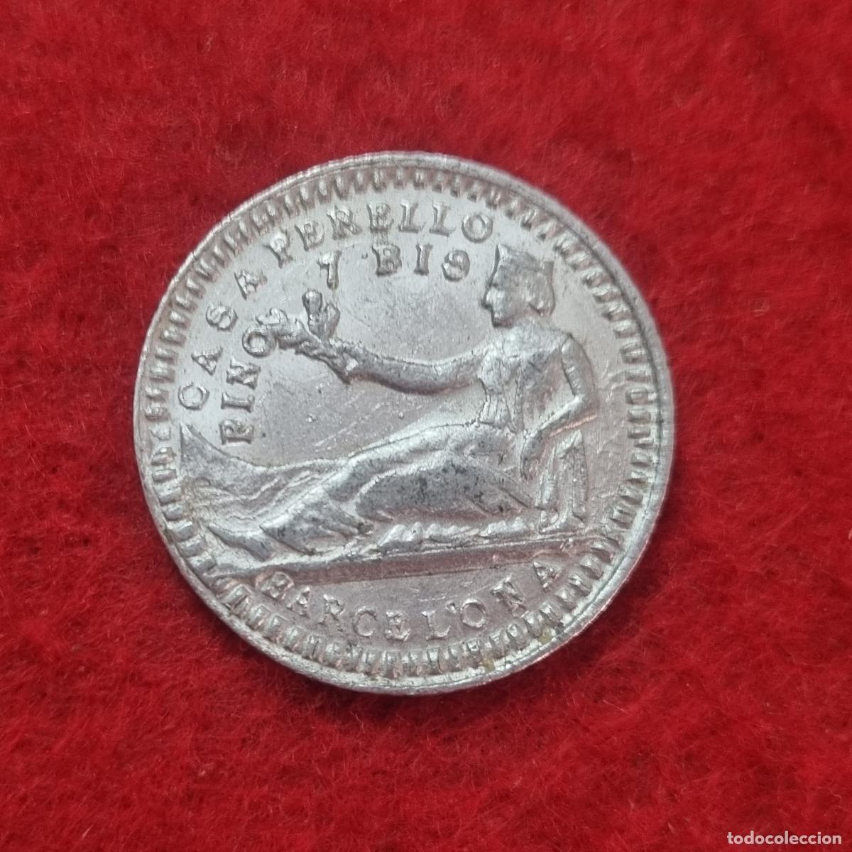 Monedas locales: FICHA PUBLICIDAD FABRICA DE MALETAS CINTURONES CARTERAS PERELLO BARCELONA ORIGINAL C41F