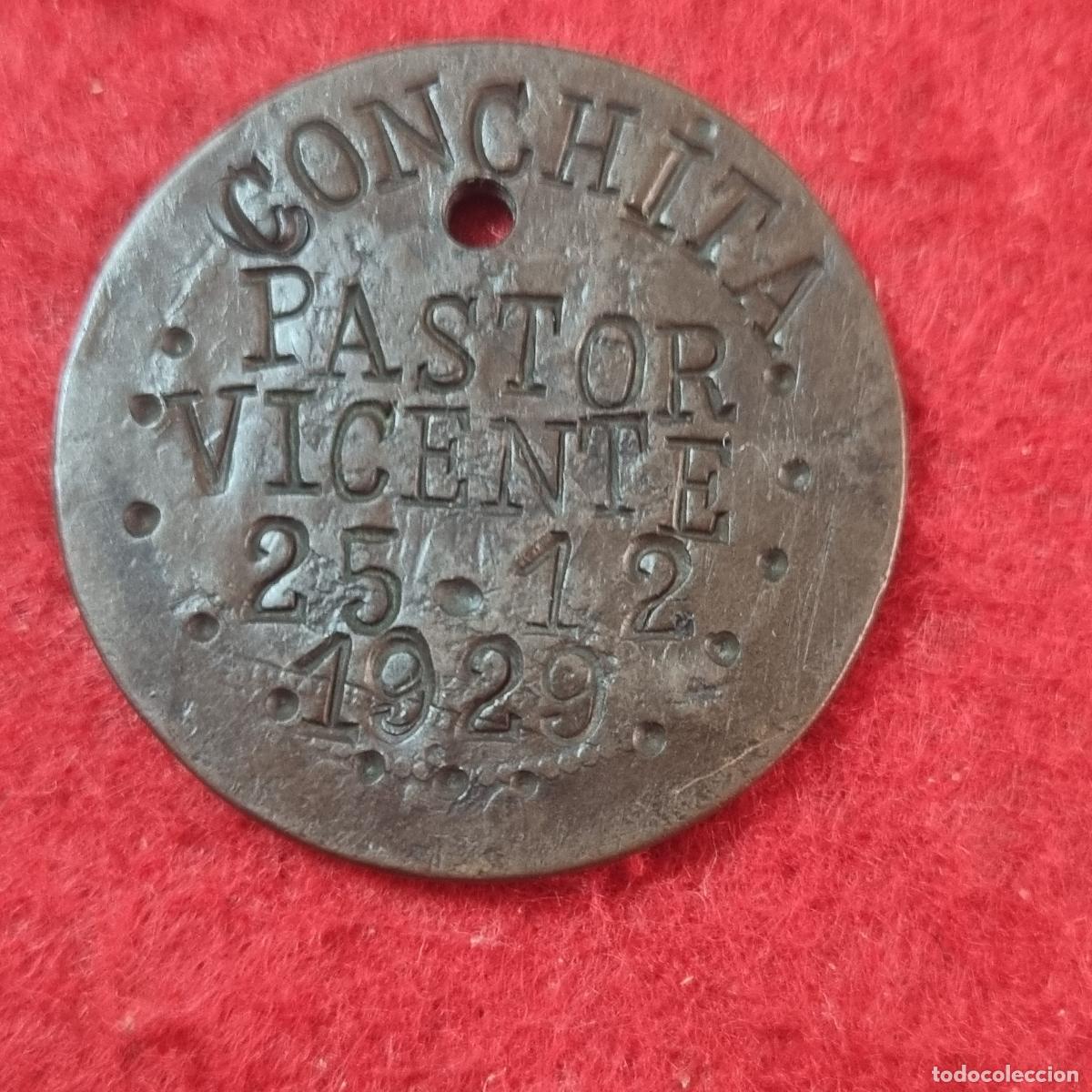Monedas locales: FICHA MONEDA DE 10 CENTIMOS CON INSCRIPCIONES CONCHITA 1925 ORIGINAL C41F