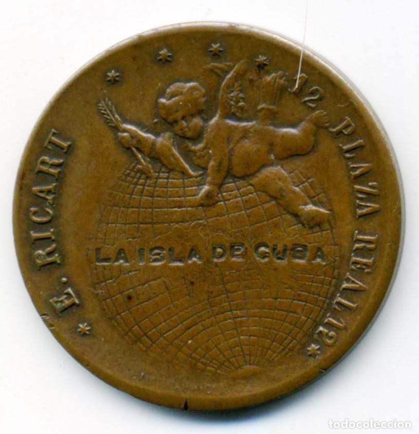 Monedas locales: XS- E. RICART : La M&Eacute;S RARA de LA ISLA DE CUBA Barcelona Fitxa publicit&agrave;ria