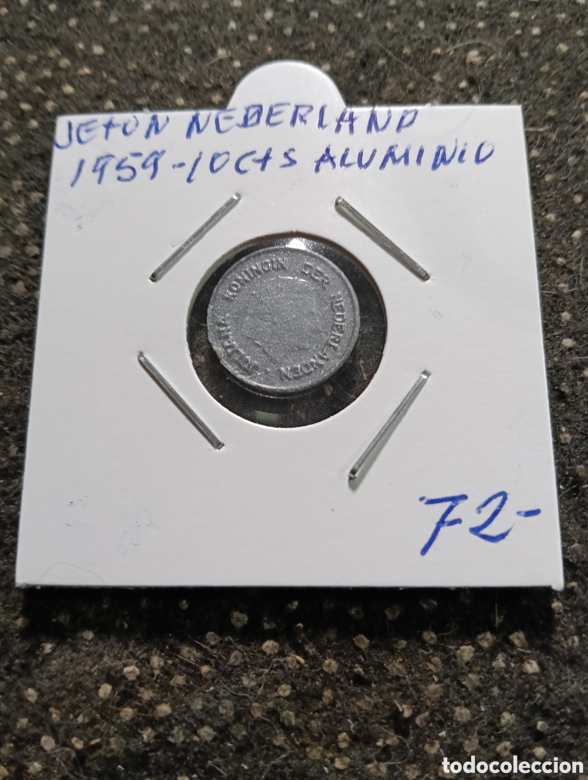 Monedas locales: Token o Jeton Pa&iacute;ses Bajos 10 cts 1959 aluminio