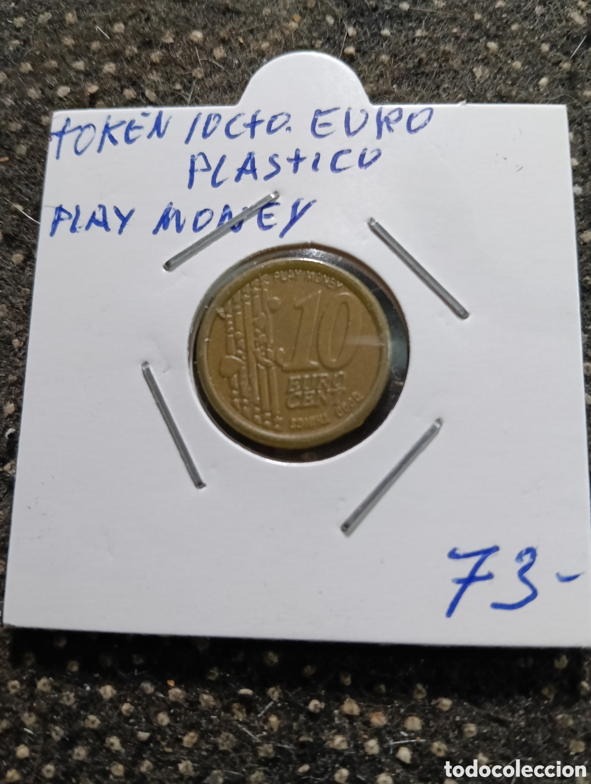 Monedas locales: Token o Jeton 10 CTS. De euro play money pl&aacute;stico