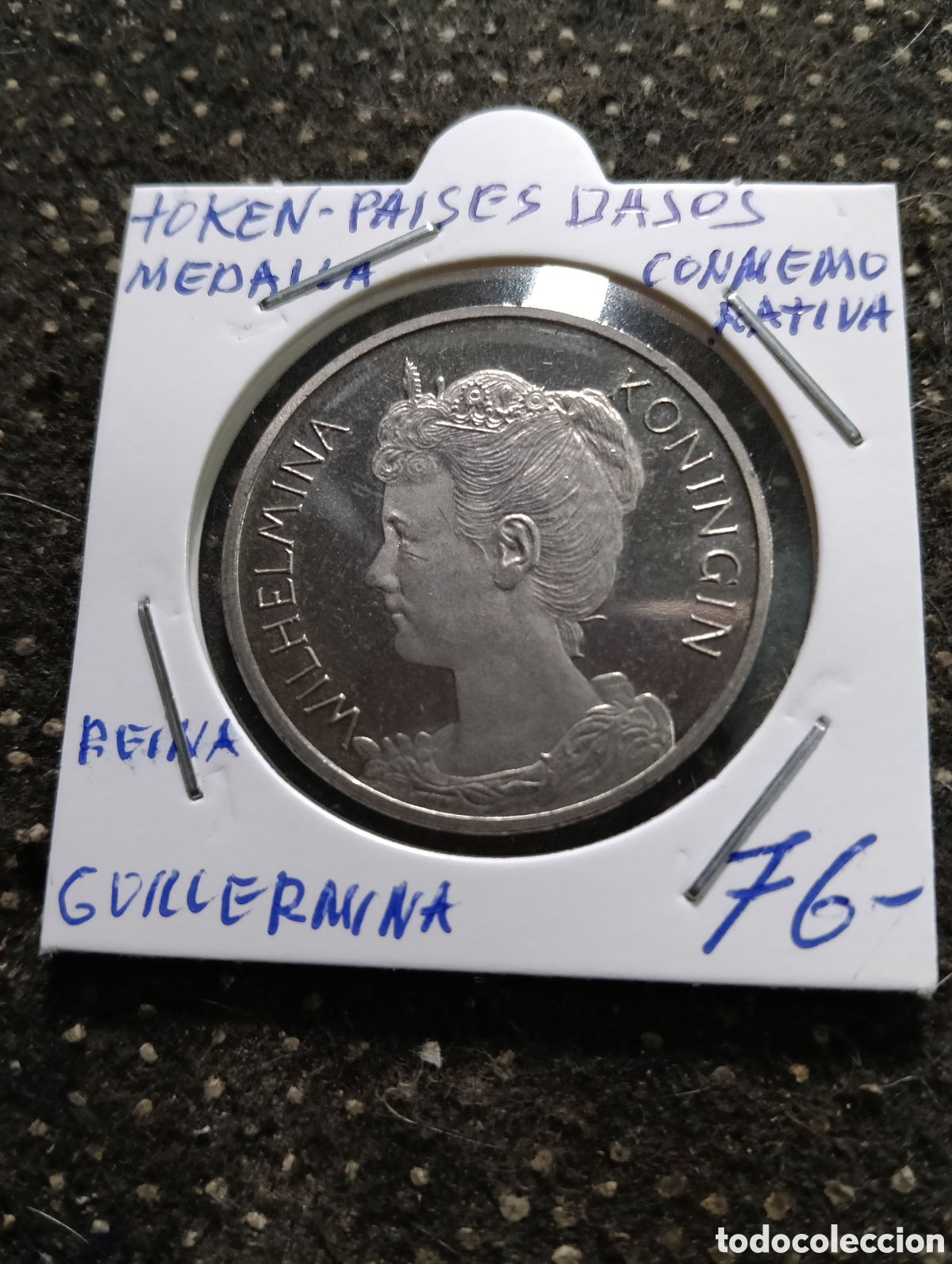 Monedas locales: Token o Jeton Pa&iacute;ses Bajos Medalla Conmemorativa Reina Guillermina