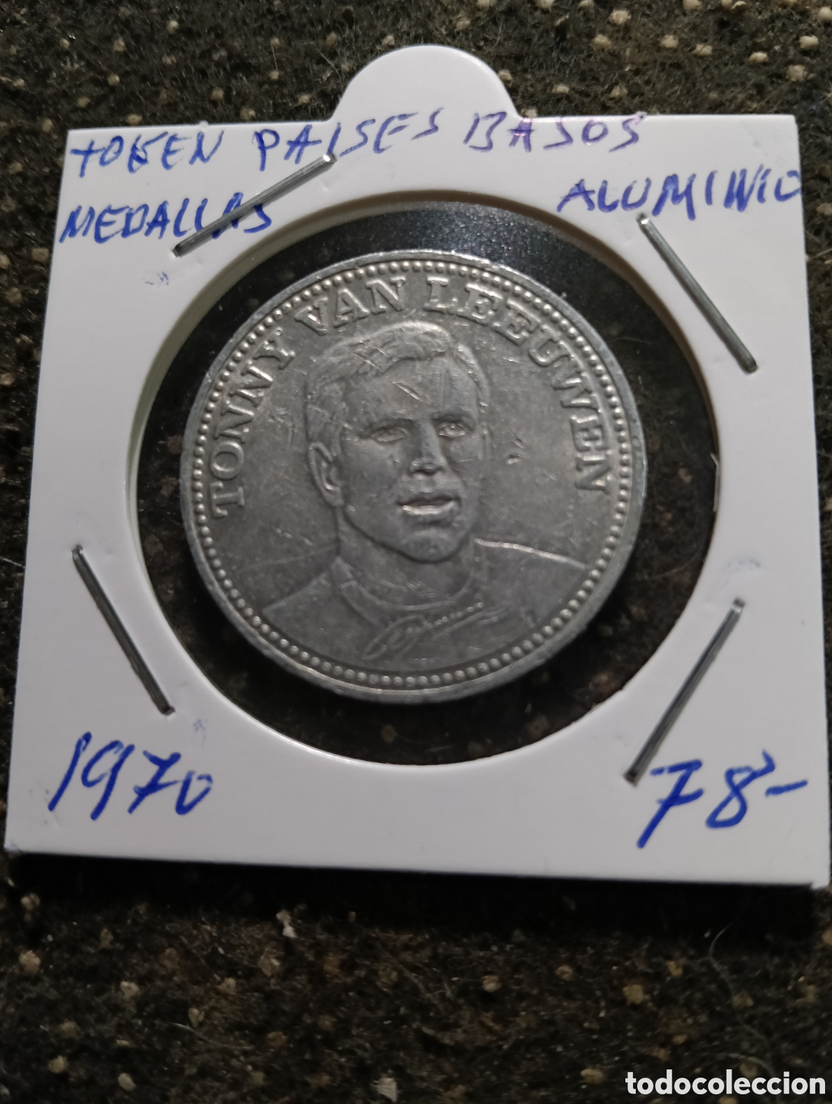 Monedas locales: Token o Jeton Pa&iacute;ses Bajos Tonny Van Leeuwen 1970 aluminio