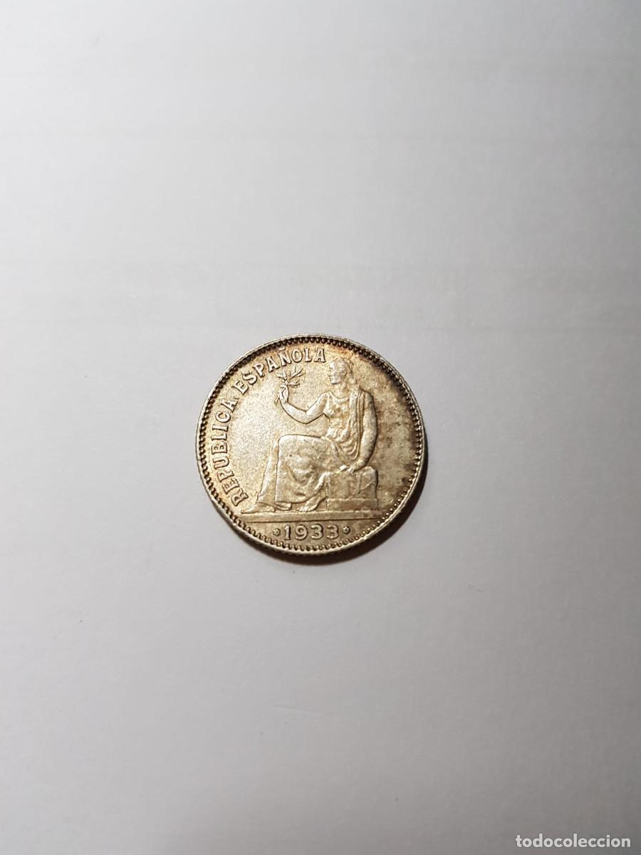 Monedas locales: ESPA&Ntilde;A-2&ordm; REPUBLICA-1 PESETA-1933*3-4
