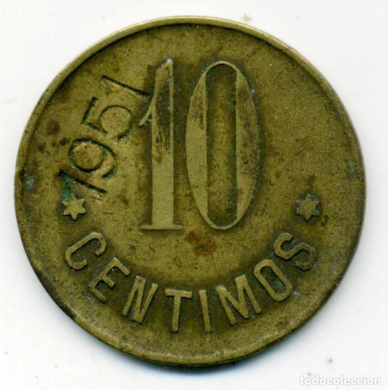 Monedas locales: XS- CANET DE MAR Cooperativa de Consum 1951 10 C&egrave;ntims