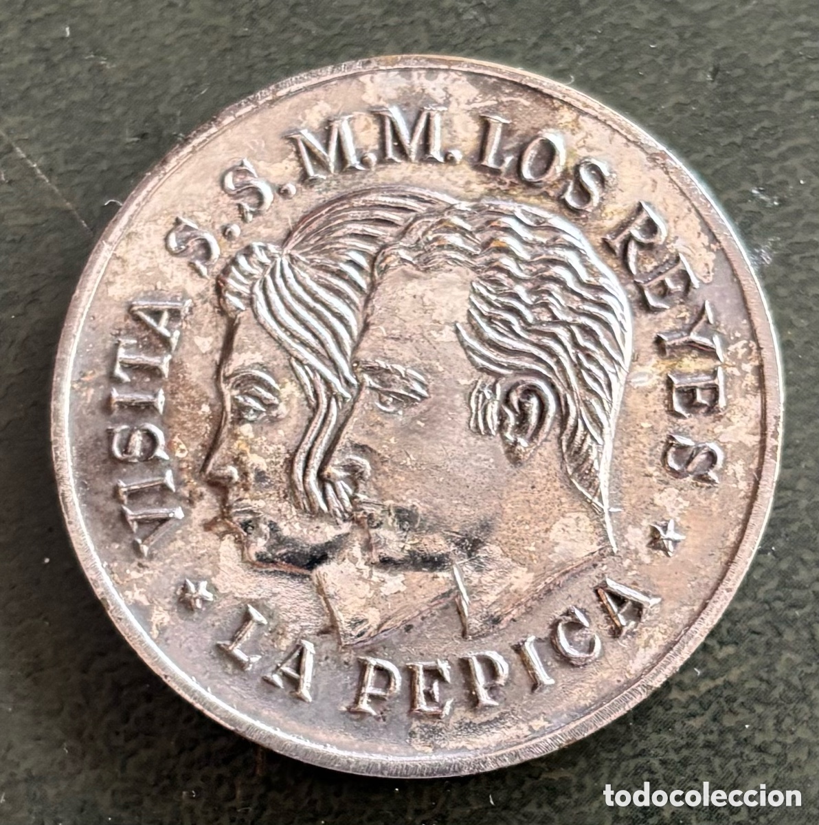 Monedas locales: Ficha monetaria. La Pepica 1996. Visita de los Reyes. Plata