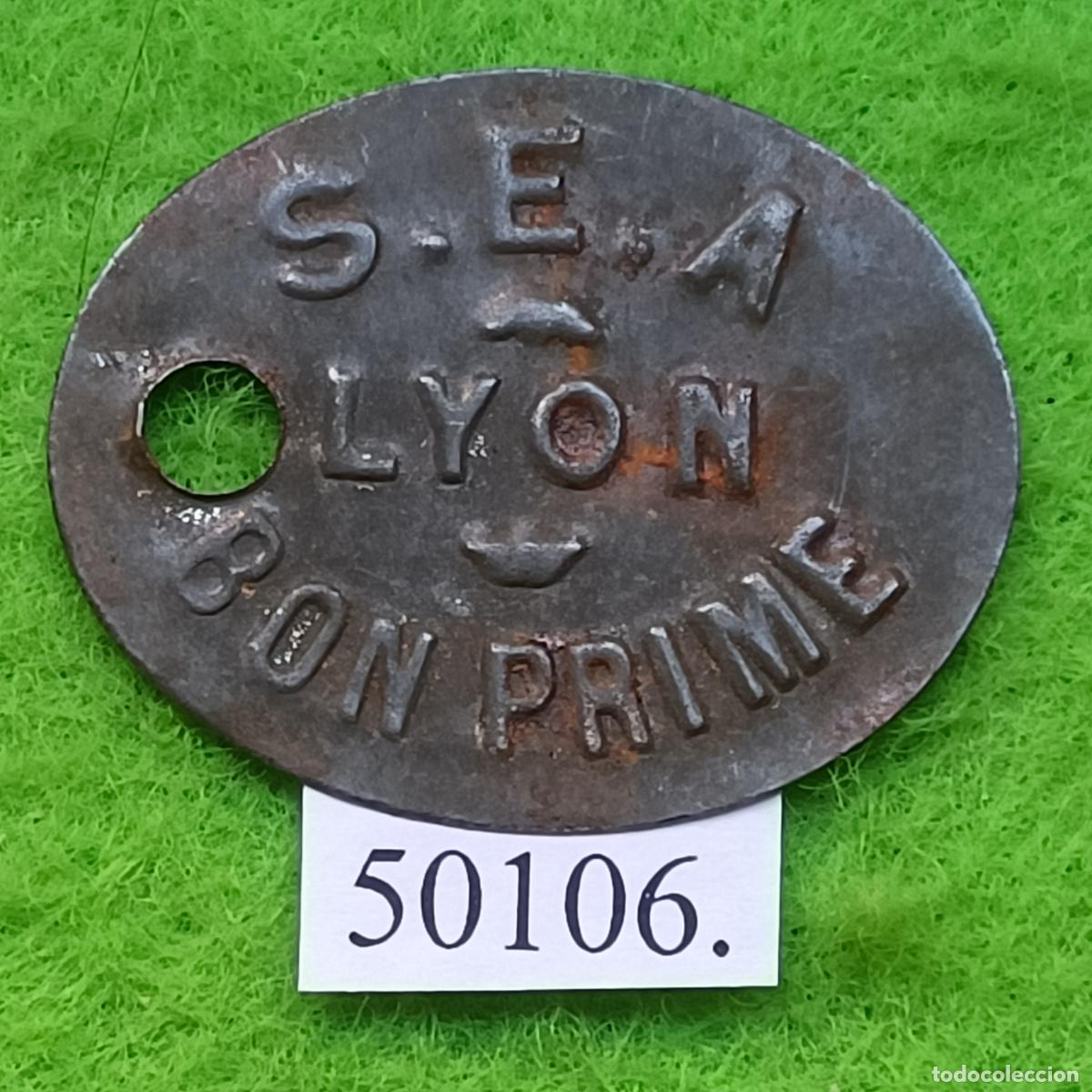 Monedas locales: ficha Francia, S.E.A. LYON / BON PRIME, Soci&eacute;t&eacute; &Eacute;conomique d'Alimentation, token, jet&oacute;n,