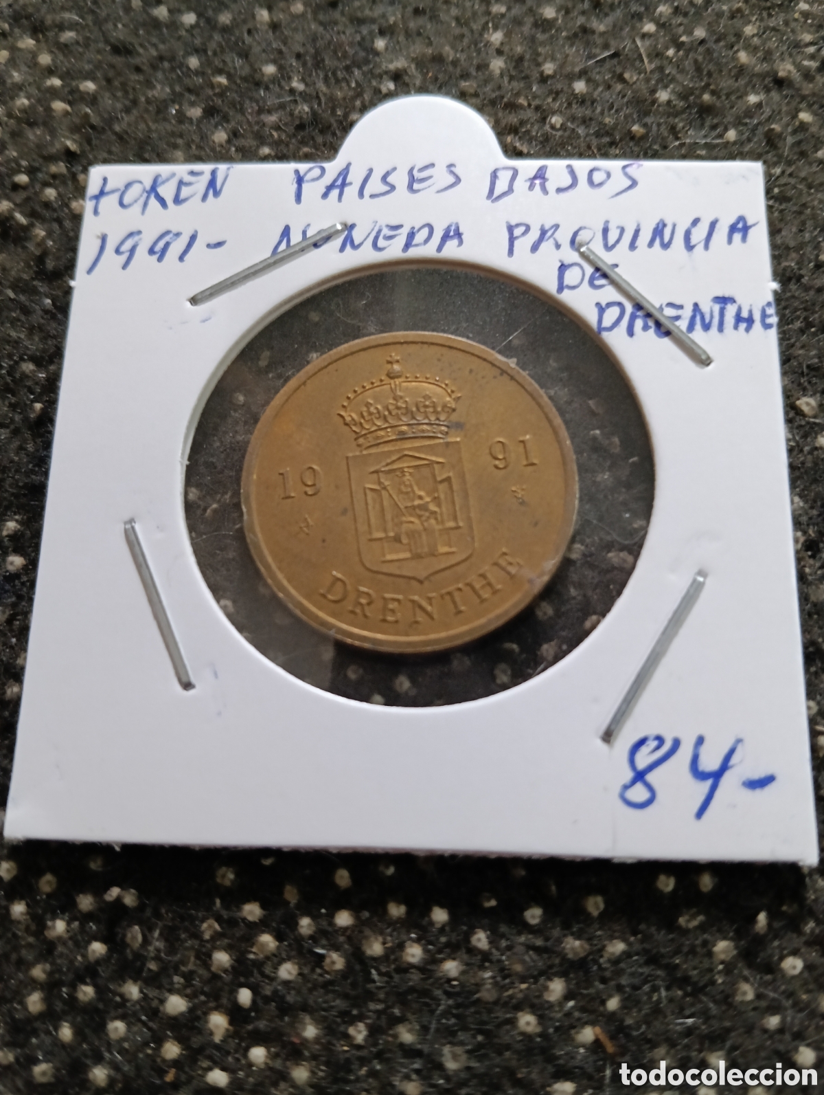 Monedas locales: Token o Jeton Pa&iacute;ses Bajos ficha 1991 moneda provincia de Drenthe