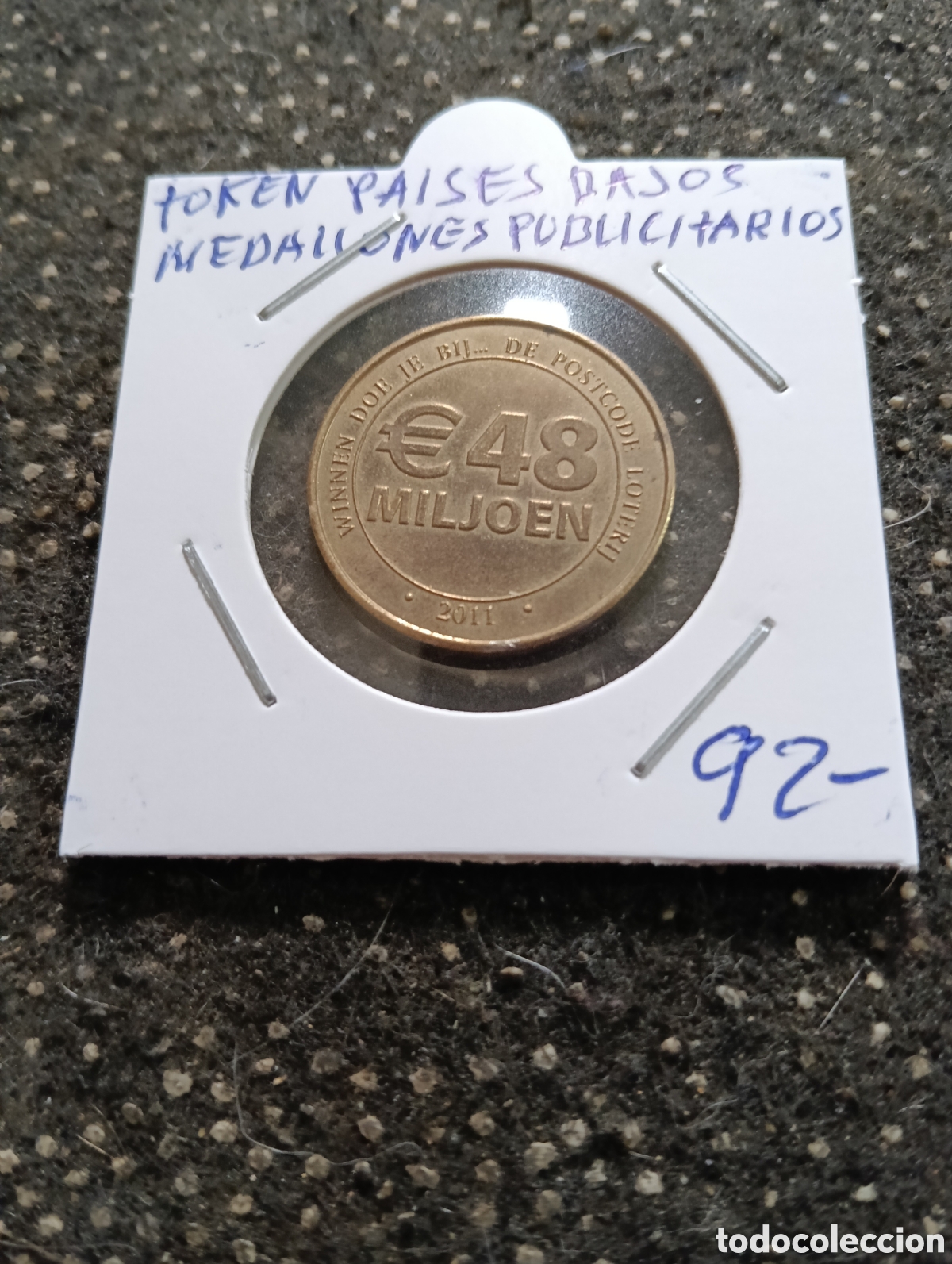 Monedas locales: Token o Jeton Pa&iacute;ses Bajos ficha de publicidad