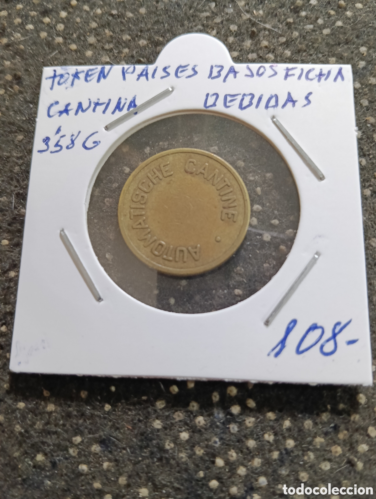 Monedas locales: Token o Jeton Pa&iacute;ses Bajos ficha. Dispensador de cantina