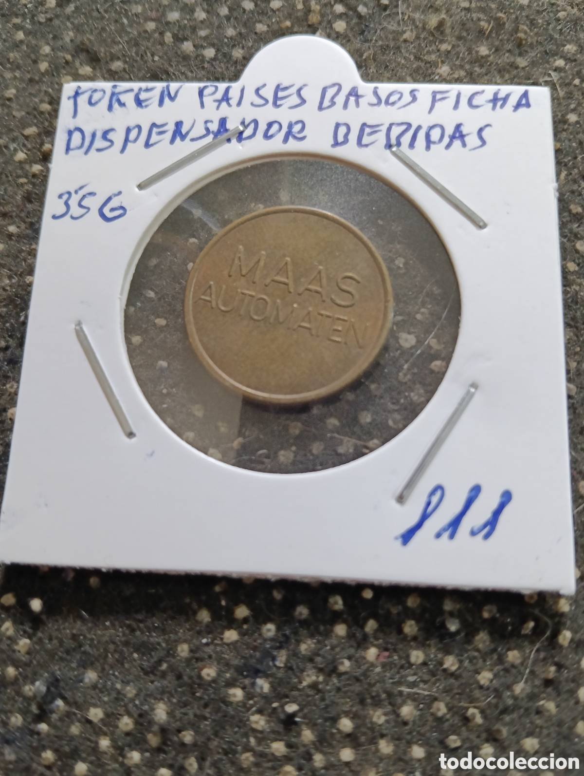 Monedas locales: Token o Jeton Pa&iacute;ses Bajos ficha. Dispensador de cantina MAAS