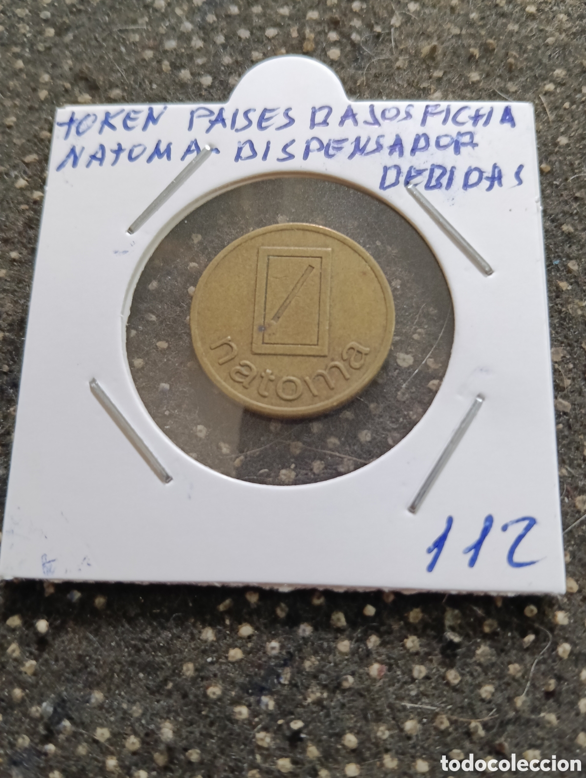 Monedas locales: Token o Jeton Pa&iacute;ses Bajos ficha. Dispensador de cantina NATOMA