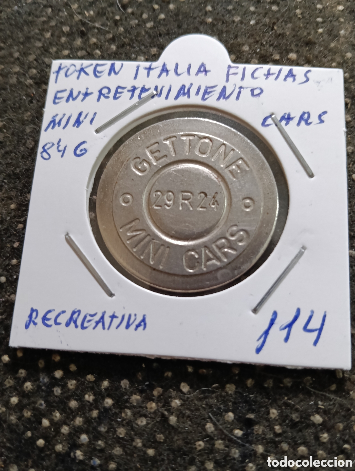 Monedas locales: Token o Jeton Italia entretenimiento mini cars recreativa