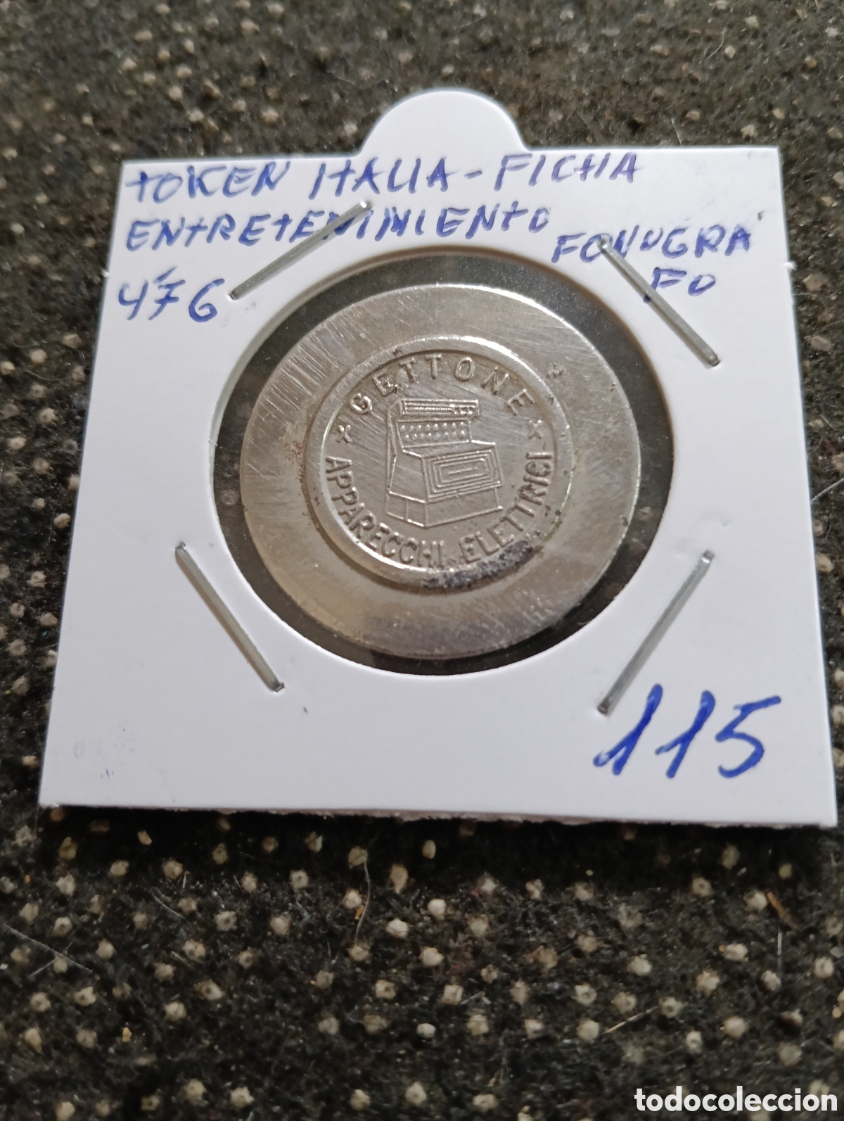 Monedas locales: Token o Jeton Italia entretenimiento Fon&oacute;grafo