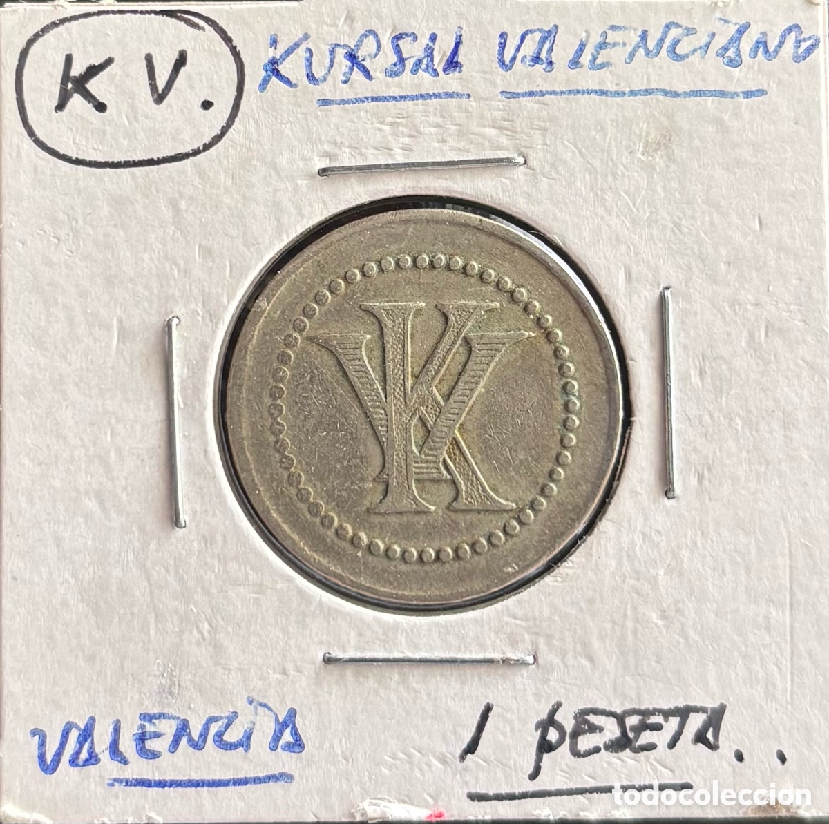 Monedas locales: Ficha monetaria. Kursaal valenciano. 1 peseta
