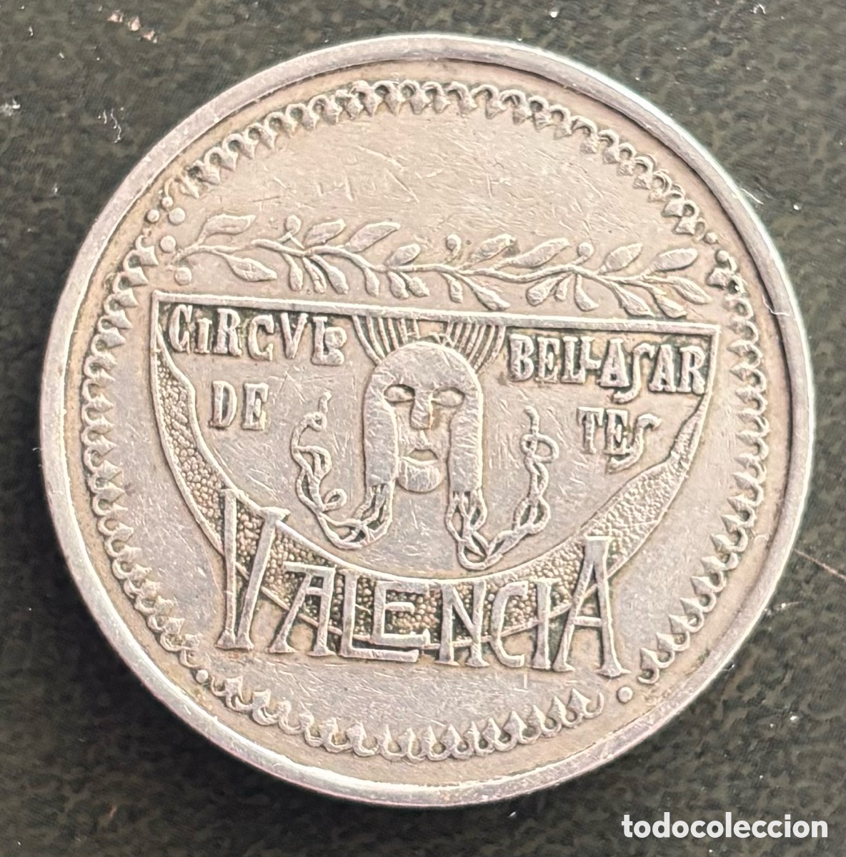 Monedas locales: Ficha monetaria. C&iacute;rculo de Bellas Artes. Valencia. 5 pesetas