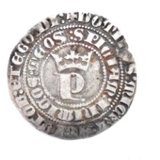 Monedas medievales: INÉDITO REAL DE PEDRO I. CECA: SEVILLA. DOS ROELES EN REVERSO A LA DERECHA DEL ESCUDO. Lote 152561346