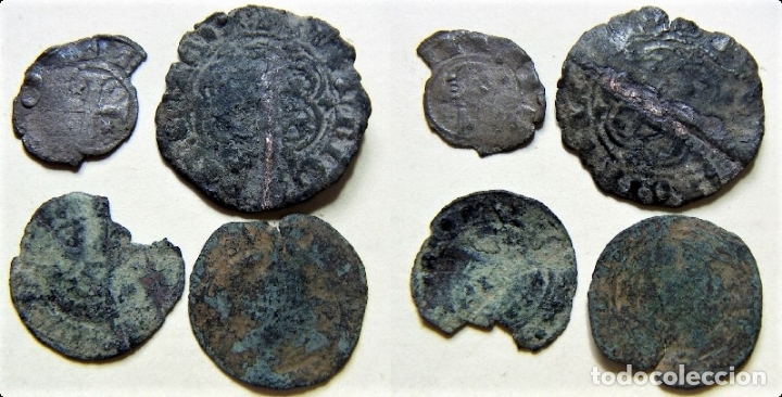 Monedas medievales: Lote de 4 monedas a identificar - Foto 1
