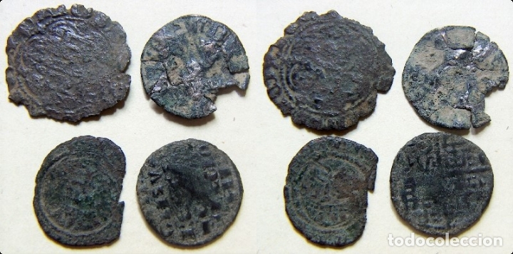 Monedas medievales: Lote de 4 monedas a identificar - Foto 1