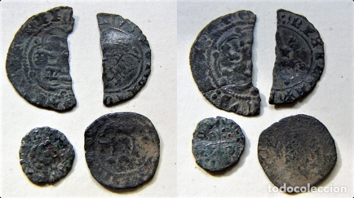 Monedas medievales: Lote de 4 monedas a identificar - Foto 1