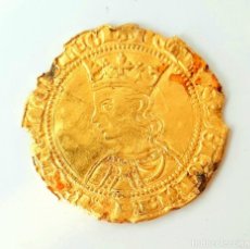 Monedas medievales: DOBLA 35 MARAVEDÍS PEDRO I. SEVILLA. Y ÓBOLO JAIME II. Lote 214526826