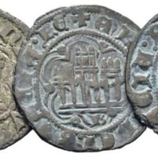 Moedas medievais: ENRIQUE III. BURGOS. BLANCA. 1390-1406. LOTE DE TRES PIEZAS (3). MBC A EBC. Lote 309812188