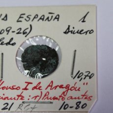 Monedas medievales: MONEDA DE 1 DINERO ND DE ALFONSO I DE ARAGÓN ( 1109-1126 ) AB.21 DE TOLEDO EN RC+ Y VARIANTE