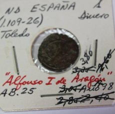 Monedas medievales: MONEDA DE 1 DINERO ND DE ALFONSO I DE ARAGÓN ( 1109-1126 ) AB.25 DE TOLEDO EN RC+