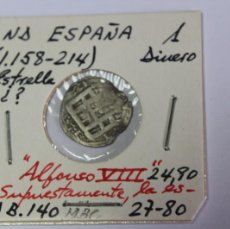 Monedas medievales: MONEDA DE 1 DINERO ND DE ALFONSO VIII DE ARAGÓN ( 1158 -1214 ) AB.140 DE TOLEDO EN MBC