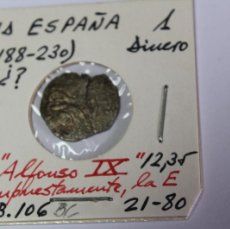 Monedas medievales: MONEDA DE 1 DINERO ND DE ALFONSO IX ( 1188 -1230 ) AB.140 DE TOLEDO EN BC