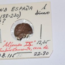Monedas medievales: MONEDA DE 1 DINERO ND DE ALFONSO IX ( 1188 -1230 ) AB.115 EN BC