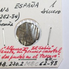 Monedas medievales: MONEDA DE 1 DINERO ND DE ALFONSO X EL SABIO ( 1252-1284), CORUÑA AB.230.2 MBC