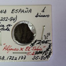 Monedas medievales: MONEDA DE 1 DINERO ND DE ALFONSO X EL SABIO ( 1252-1284), CECA RECORTADA AB.172&177 RC