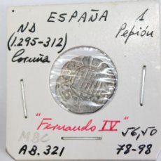 Monedas medievales: MONEDA DE 1 ND DE 1 PEPIÓN FERNANDO IV ( 1295-1312 ) DE LA CORUÑA , AB.321 EN MBC