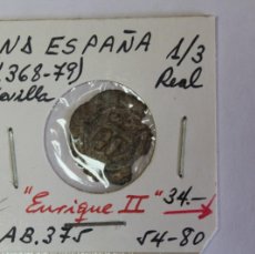 Monedas medievales: MONEDA DE 1/3 REAL ND DE ENRIQUE II ( 1368-1379 ) AB .375 SEVILLA EN BC