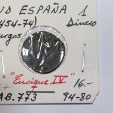 Monedas medievales: MONEDA DE 1 DINERO ND DE ENRIQUE IV ( 1454-1474 ) AB. 773 DE BURGOS EN BC+