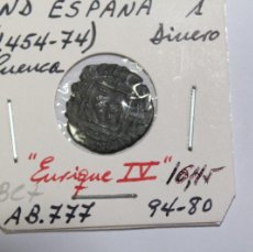 Monedas medievales: MONEDA DE 1 DINERO ND DE ENRIQUE IV ( 1454-1474 ) AB. 777 DE CUENCA EN BC+