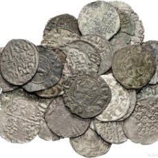 Monete medievali: LOTE DE 33 MONEDAS MEDIEVALES CASTELLANAS, LA MAYORÍA DINEROS DE LAS 6 LÍNEAS. MBC- A MBC+