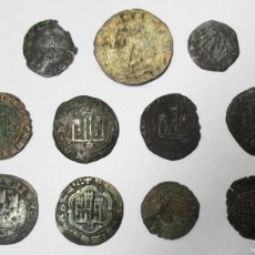Monedas medievales: REINO DE CASTILLA Y LEON. CONJUNTO DE 11 MONEDAS DE VELLON. LOTE 4698