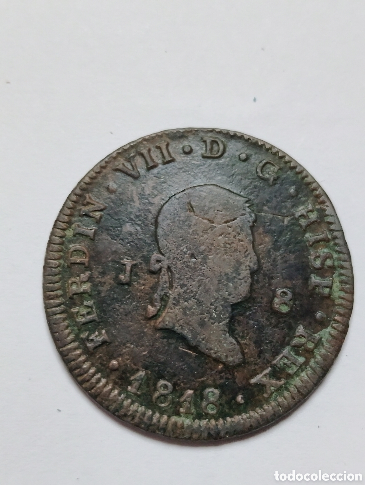 Monedas medievales: 2 monedas de Fernando Vll