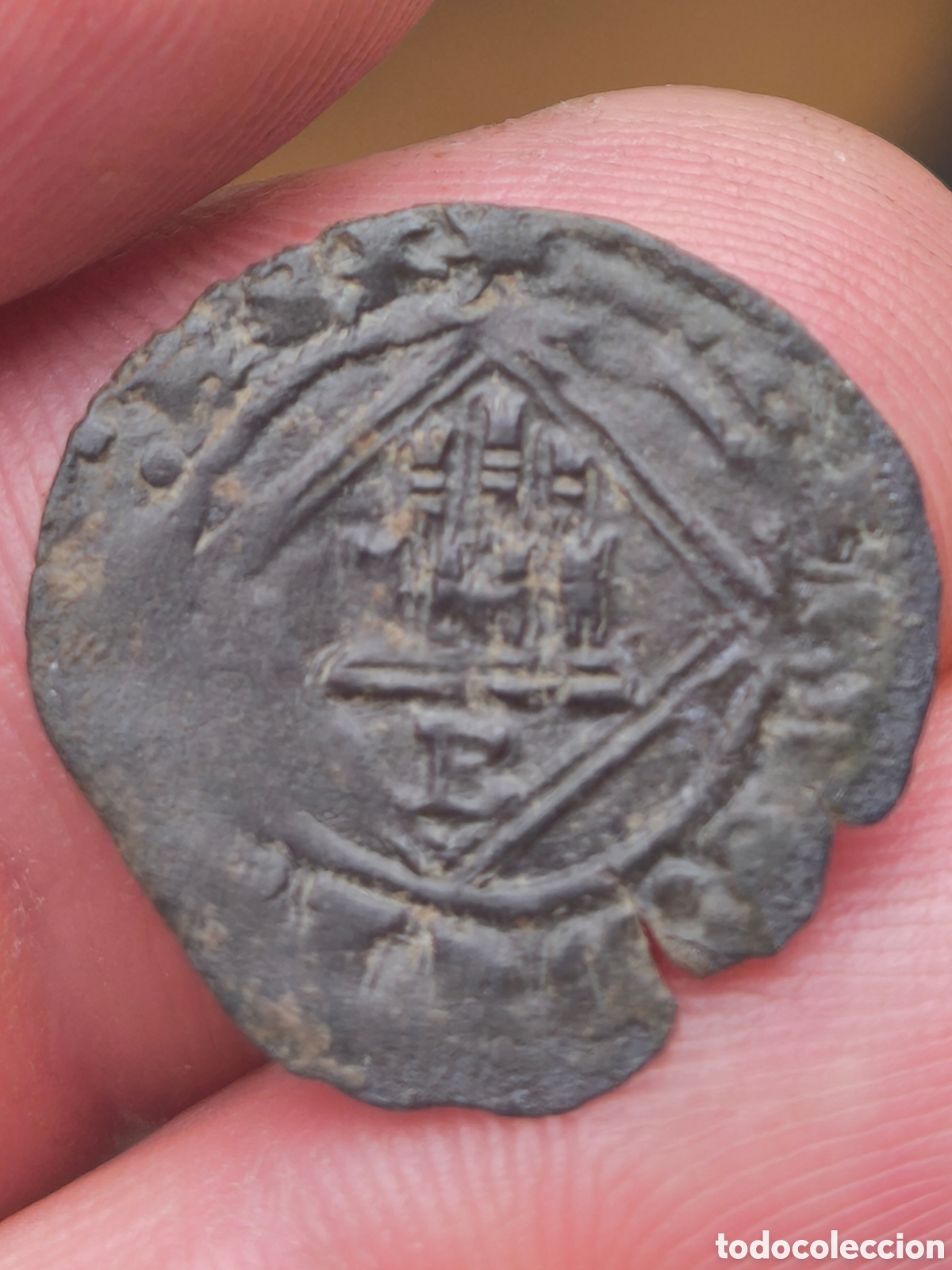 Moedas medievais: Enrique IV Blanca de rombo Burgos