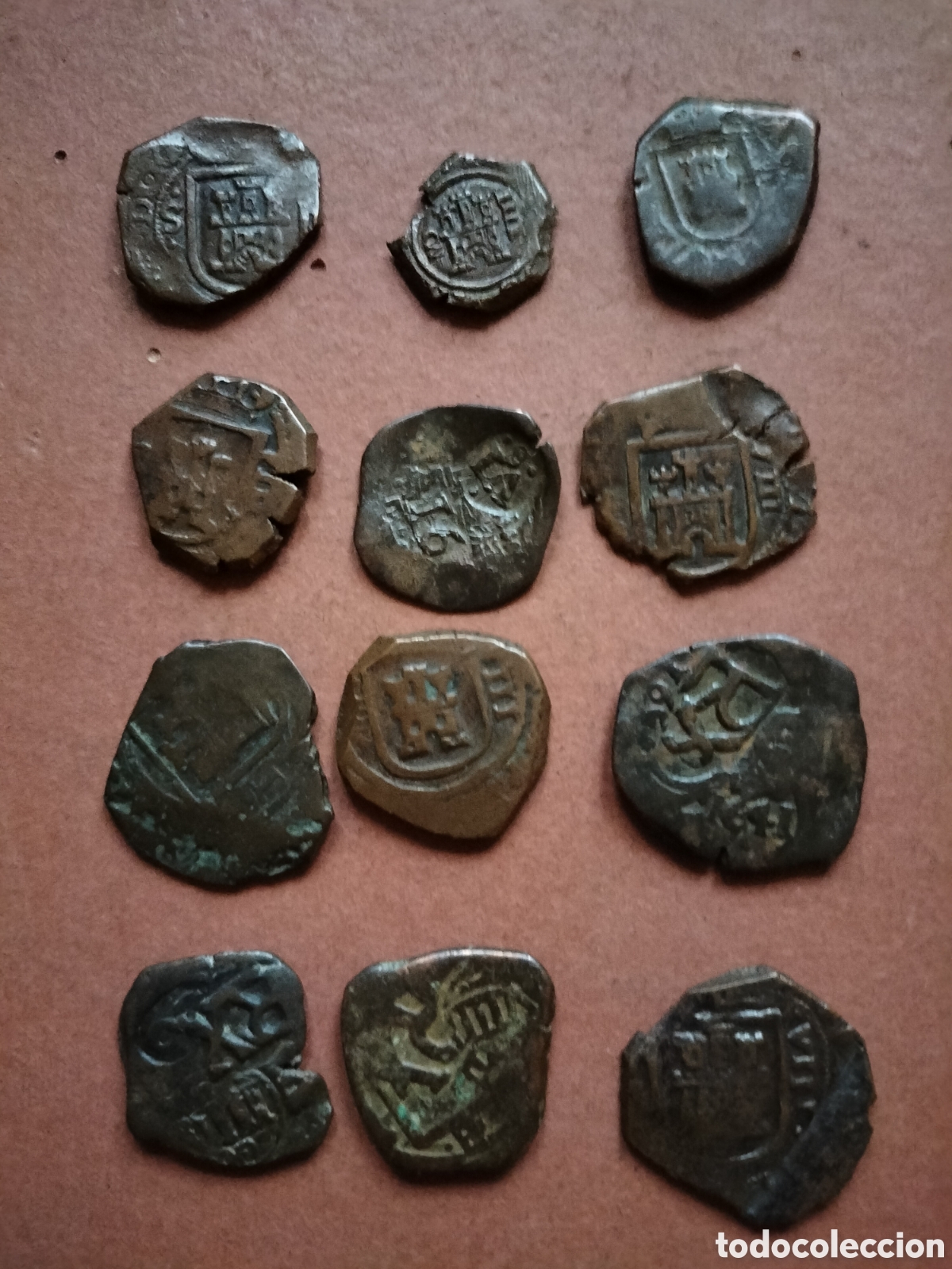 Moedas medievais: Lote de Doce Monedas, Maraved&iacute;s. Desconozco a&ntilde;os.