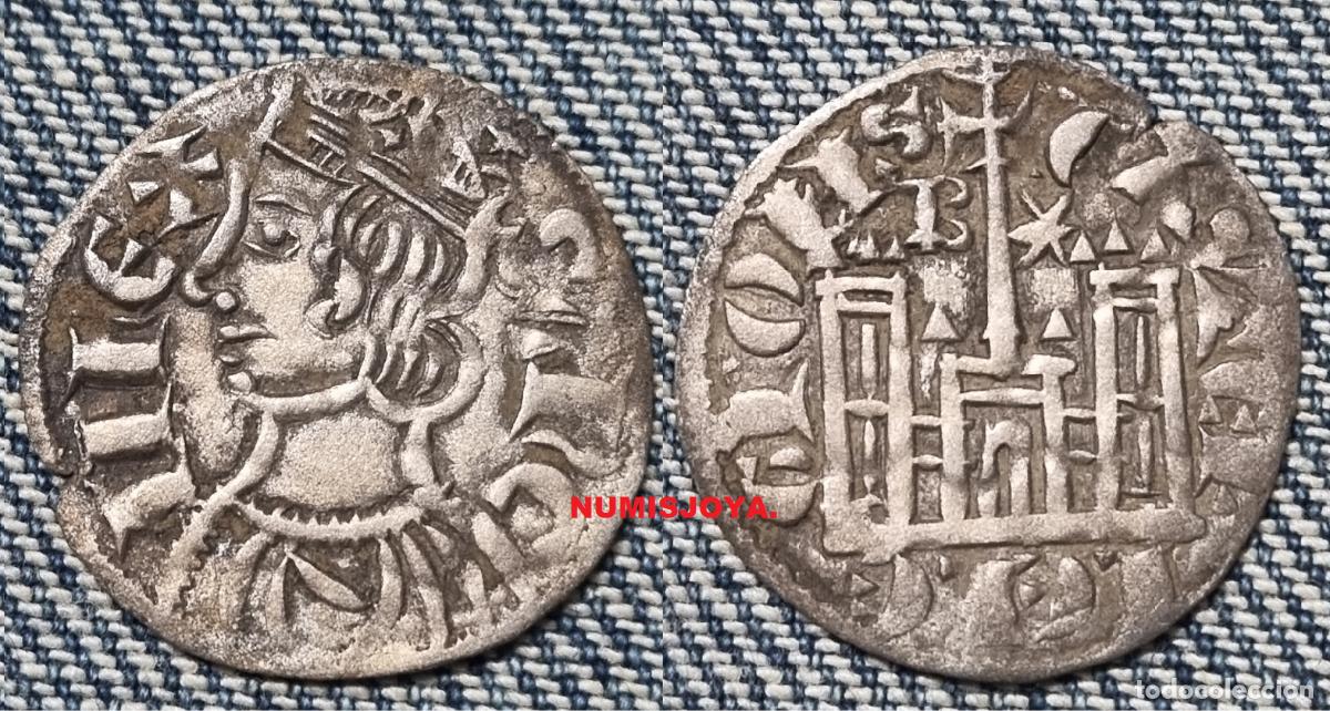 Monedas medievales: SANCHO IV a&ntilde;o 1284/1295. Cornado de Burgos con B y estrella. BONITA. Peso 0,68 gr. 18 mm.