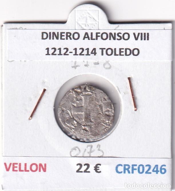 Monedas medievales: CRF0246 MONEDA ESPA&Ntilde;A DINERO ALFONSO VIII 1212-1214 TOLEDO VELLON
